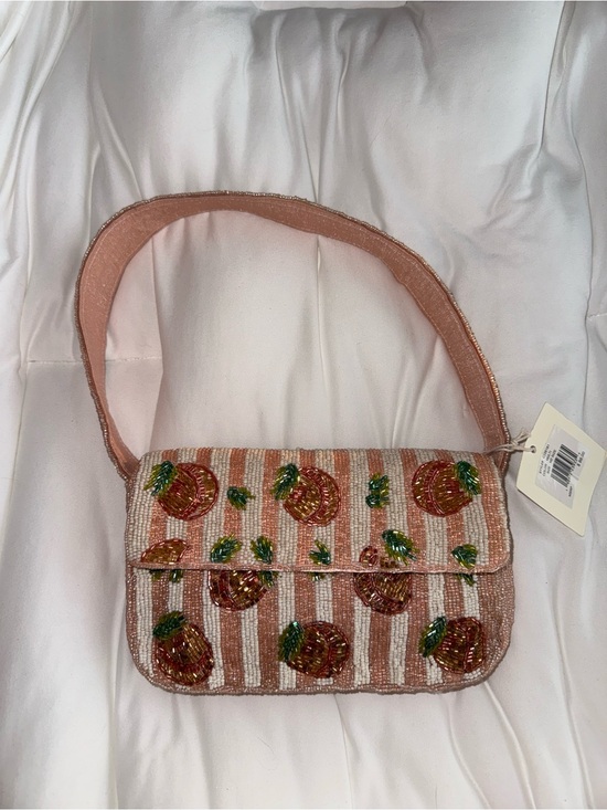 Sol And Mer Handbags - Peaches Beaded Shoulder Bag Handmade in India New with Tags